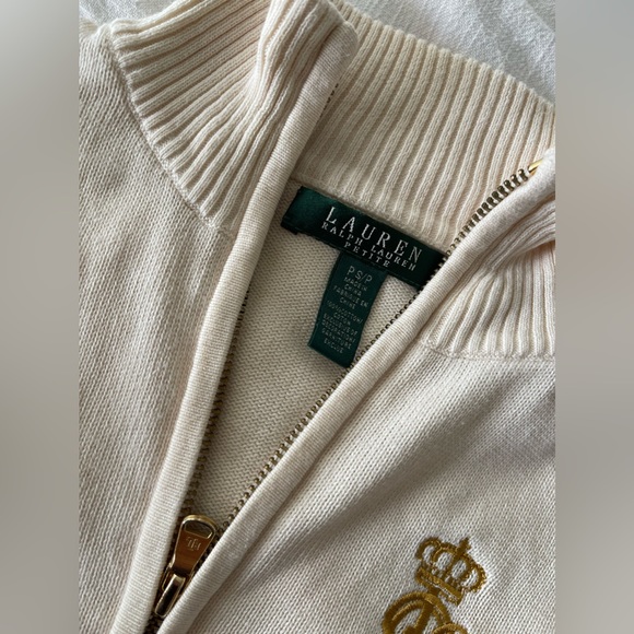 Ralph Lauren Crest Embroidered Sweater - Size Petite Small - Picture 3 of 6